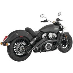 PartzBiz HD TR473009 - Freedom Performance Black Exhaust Radial Radius Crossover พร้อม Star Tips Indian