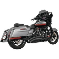 PartzBiz HD TR472983 - Freedom Performance Black Exhaust Sharp Curve Radius w/ Star Tips M8 Touring