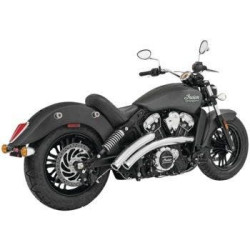 PartzBiz HD TR472997 - Freedom Performance Black Exhaust Radial Radius Crossover พร้อม Star Tips Indian