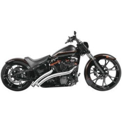 PartzBiz HD TR472993 - Freedom Performance Chrome Exhaust Radius Radius Crossover พร้อม Star Tips Softail