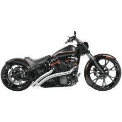 PartzBiz HD TR472991 - Freedom Performance Black Exhaust Radius Radius Crossover พร้อม Star Tips Softail
