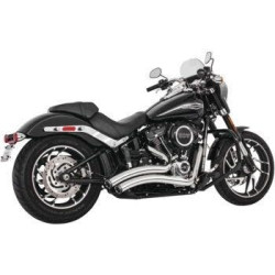 PartzBiz HD TR472986 - Freedom Performance Chrome Exhaust รัศมีโค้งมนพร้อม Star Tips M8 Softail