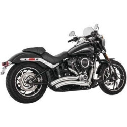 PartzBiz HD TR472987 - Freedom Performance Chrome Exhaust รัศมีโค้งมนพร้อม Star Tips M8 Softail