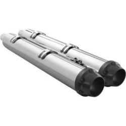 PartzBiz HD TR472317 - Freedom Performance Exhaust 4.5 Slip-On Mufflers Black Outlaw Indian Touring