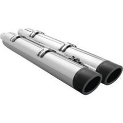 PartzBiz HD TR472044 - Freedom Performance Exhaust 4" Slip-On Chrome w/ Liberty Tips Indian Touring