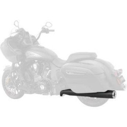 PartzBiz HD TR472359 - Freedom Performance Exhaust Union Ghost Pipe Black w/ Chrome Tip Indian IN00140
