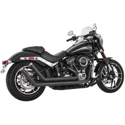 PartzBiz HD TR473468 - Freedom Performance Exhaust Upsweeps Straight Star Tip Black/Chrome Softail M8 Harley