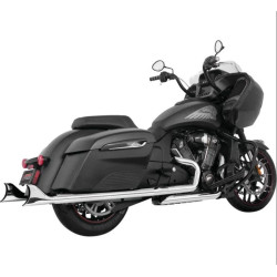 PartzBiz HD TR472331 - Freedom Performance IN00063 Sharktail 2.5" Slip-Ons Chrome Indian Challenger '20