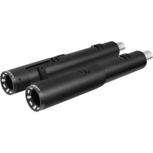 PartzBiz HD: 4415511-Freedom Performance 2-Step Slip-On Chrome Pitch Black Tip Indian Challenger 20