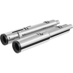 PartzBiz HD TR472091 - Freedom Performance 2-Step Slip-On Chrome Pitch Black Tip Indian Challenger 20