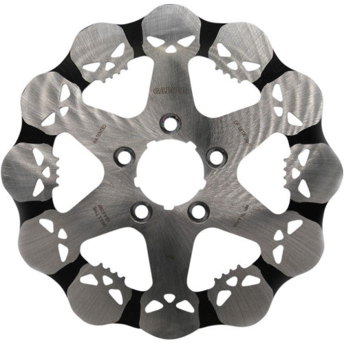 PartzBiz HD: 4415434-Galfer DF681RH Skull Rear Brake Rotor Solid Harley Softail Dyna XL 2000-Up 1710-3763 17103763 davidson softail dyna fxd xl sportster best for upgrade Replacement Custom Stainless Motorcycle 5 bolt 