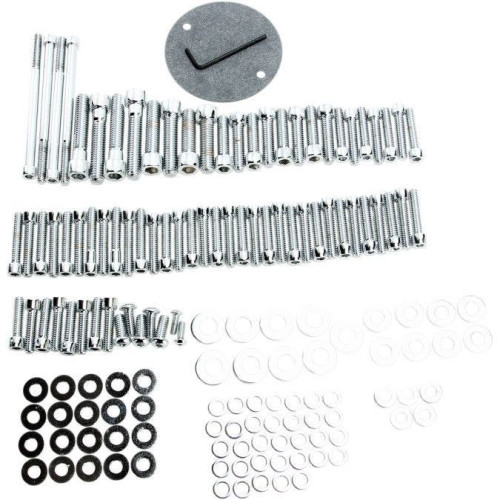 PartzBiz HD: 4415379-Gardner Westcott P-48-17 Chrome Steel Engine  Trans Motor Bolt Kit 17-19 Harley M8
