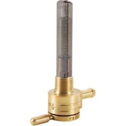 PartzBiz HD DS07050089 - Golan Raw Brass 75-516S-BS Click-Slick 3/8 ” NPT Straight Facing Petcock Harley | 75-516S-BS