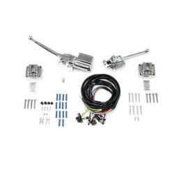 PartzBiz HD VT26-2185 - ชุดควบคุมแฮนด์ 26-2185 Chrome Harley-Davidson Shovelhead XL FL FX 72-81