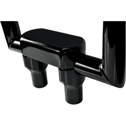 PartzBiz HD DS06020603 - Drag Straight Black 3" Tall Forged Aluminum Risers W/ 1.5" Clamp for Harley  | Drag Specialties