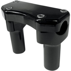 PartzBiz HD DS06020587 - Drag Straight Black 3" Tall Forged Aluminum Risers W/ 1" Clamp for Harley  | Drag Specialties