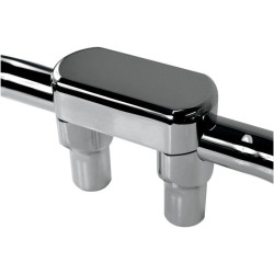 PartzBiz HD DS06020602 - Drag Straight Chrome 3" Tall Forged Aluminum Risers W/ 1.5" Clamp for Harley  | Drag Specialties