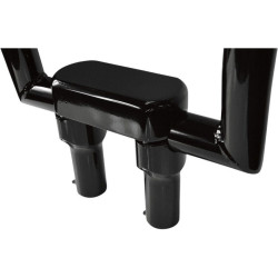 PartzBiz HD DS06020605 - Drag Straight Black 4" Tall Forged Aluminum Risers W/ 1.5" Clamp for Harley  | Drag Specialties