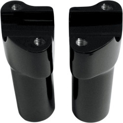PartzBiz HD DS06020589 - Drag Straight Black 4" Tall Forged Aluminum Risers W/ 1" Clamp for Harley  | Drag Specialties