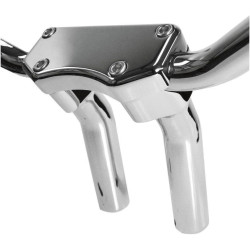PartzBiz HD DS06020590 - Drag Chrome 5.5" Tall 1.5" Pullback Forged Aluminum Risers W/ 1" Clamp Harley  | Drag Specialties