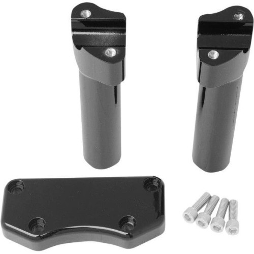 PartzBiz HD: 4415287-Drag Straight Black 6" Tall Forged Aluminum Risers W/ 1" Clamp for Harley | Drag Specialties PartzBiz HD: 4415287-Drag Straight Black 6" Tall Forged Aluminum Risers W/ 1" Clamp for Harley | Drag Specialties