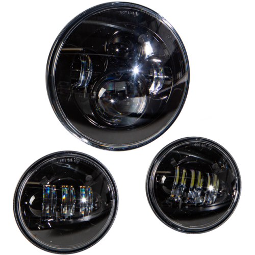 PartzBiz HD: 4415245-Harddrive CREE LED 7" Headlight 4.5" Passing Lamp Set Black Harley 94-Up PartzBiz HD: 4415245-Harddrive CREE LED 7" Headlight 4.5" Passing Lamp Set Black Harley 94-Up