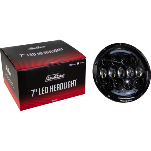 PartzBiz HD: 4415247-Harddrive CREE LED DRL Headlight 7" 105W 6000k White Angel Eyes Harley 94-Up PartzBiz HD: 4415247-Harddrive CREE LED DRL Headlight 7" 105W 6000k White Angel Eyes Harley 94-Up
