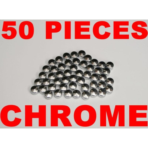 PartzBiz HD: 4415169-Custom Chrome Harley FLT Softail Chrome 1/4" Bolt Covers Toppers 50 Pcs PartzBiz HD: 4415169-Custom Chrome Harley FLT Softail Chrome 1/4" Bolt Covers Toppers 50 Pcs