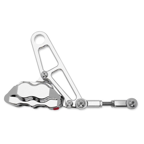 PartzBiz HD: 4415128-Hawg Halter HHI Chrome 4 ลูกสูบคาลิปเปอร์เบรคหลัง 08-18 Harley FLH/T