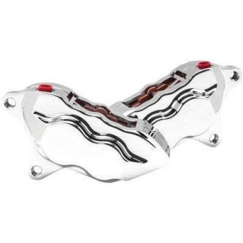 PartzBiz HD: 4415133-Hawg Halters HHI Chrome FKDDCC5018 4-Piston Front Dual Disc Calipers Harley FLH/T 08-19 pads replacement part best for touring electra road street glide king trike three wheeler quality polished 1701-0587 17010587 PartzBiz HD: 4415133-Hawg Halters HHI Chrome FKDDCC5018 4-Piston Front Dual Disc Calipers Harley FLH/T 08-19 pads replacement part best for touring electra road street glide king trike three wheeler quality polished 1701-0587 17010587