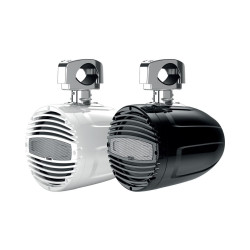 PartzBiz HD HZ-HTX-8-M-CL-C - Hertz Marine HTX 8 M-CL-C Black Tower Coaxial Clamp Speaker  8" | HTX 8 M-CL-C