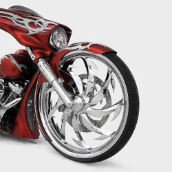 PartzBiz HD HHI-49FLSB-25M-C - HHI Hawg Halters Bomber Chrome 49mm Single Disc NON ABS Lower Fork Legs Harley 14-up PartzBiz HD HHI-49FLSB-25M-C - HHI Hawg Halters Bomber Chrome 49mm Single Disc NON ABS Lower Fork Legs Harley 14-up