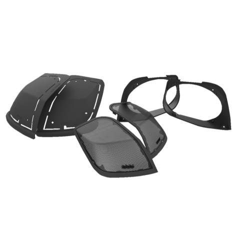 PartzBiz HD: 4414793-Hogtunes Retro 6x9 Lid Cut In Speaker Kit for Harley Saddlebag Lids FLH/T 14-23 | RETRO LID-RM