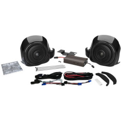 PartzBiz HD DS44050533 - Hogtunes Wild Boar 300 Watt Amp & Lower Speaker Kit 14-19 Twin Cooled FLHTK upgrade sound system 4405-0533 44050533
