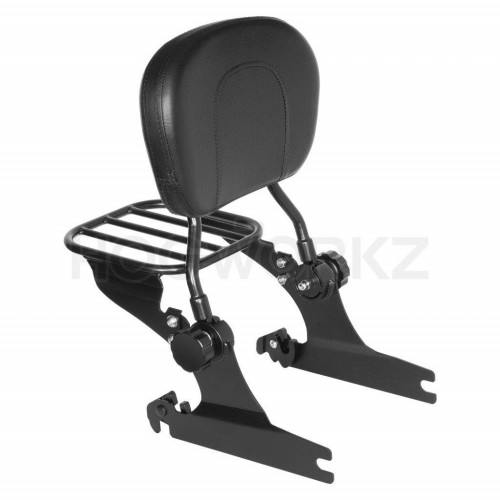 PartzBiz HD: 4414738-Hogworkz Black Easy Detachable Sissy Bar Luggage Rack Harley Softail 00-17 PartzBiz HD: 4414738-Hogworkz Black Easy Detachable Sissy Bar Luggage Rack Harley Softail 00-17