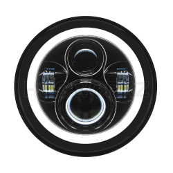 PartzBiz HD HW167005-HW195204 - Hogworkz Blackout 7” ไฟหน้า LED HaloMaker พร้อมไฟส่องทางเสริม PartzBiz HD HW167005-HW195204 - Hogworkz Blackout 7” ไฟหน้า LED HaloMaker พร้อมไฟส่องทางเสริม