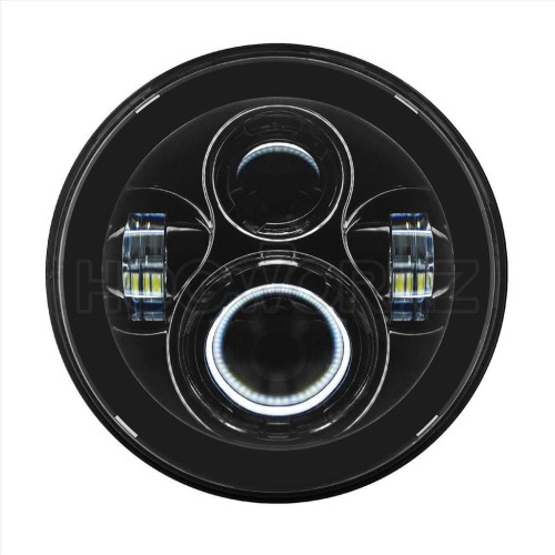 PartzBiz HD: 4414709-Hogworkz Blackout 7 ” ไฟหน้า LED สไตล์ Harley Daymaker FLH/T