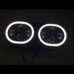 PartzBiz HD HW195026 - Hogworkz Blackout Road Glide Dual Halomaker LED Daymaker ไฟหน้าสไตล์ 98-13 PartzBiz HD HW195026 - Hogworkz Blackout Road Glide Dual Halomaker LED Daymaker ไฟหน้าสไตล์ 98-13