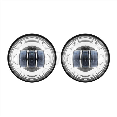 PartzBiz HD: 4414685-Hogworkz Chrome 7 ” ไฟหน้า LED สไตล์ Harley Daymaker พร้อมไฟส่องทางเสริม