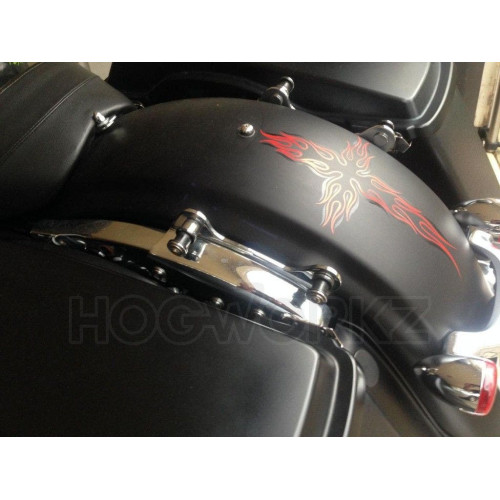 PartzBiz HD: 4414687-Hogworkz Chrome Detachable 4 Point Tour Pak Backrest Docking Hardware Harley 14-22 PartzBiz HD: 4414687-Hogworkz Chrome Detachable 4 Point Tour Pak Backrest Docking Hardware Harley 14-22