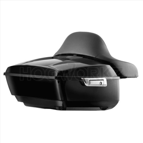 PartzBiz HD: 4414599-Hogworkz HW229508 Vivid Black King Tour Pack w/ Full Backrest 97-18 Harley FLH/T PartzBiz HD: 4414599-Hogworkz HW229508 Vivid Black King Tour Pack w/ Full Backrest 97-18 Harley FLH/T