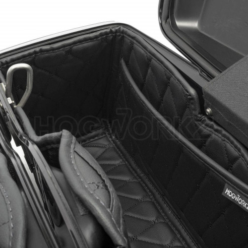 PartzBiz HD: 4414615-Hogworkz Standard Saddlebag Liners Black w/ Black Stitching Harley Touring 14-Up
