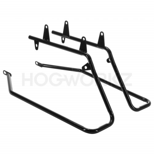 PartzBiz HD: 4414580-Hogworkz Stretched Saddlebag Conversion Kit w/ Black Brackets Harley Softail 18-Up 