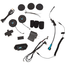 PartzBiz HD HSBT-04EL-UNV - J&M Elite BT-04 Series Bluetooth Headset Universal Moto Helmet 4-Way Intercom 4403-0129 44030129 218329 HSBT-04EL-UNV metric honda yamaha suzuki kawasaki best for sena cardo scala Harley Bagger Touring Road Glide Electra Street Glide Custom Chopper Mo