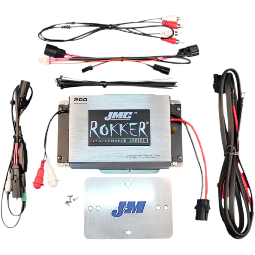 PartzBiz HD: 4414393-J&M JMC ROKKER 200 W 2-Channel Amplifier Kit Harley Road Glide 15-Up PartzBiz HD: 4414393-J&M JMC ROKKER 200 W 2-Channel Amplifier Kit Harley Road Glide 15-Up