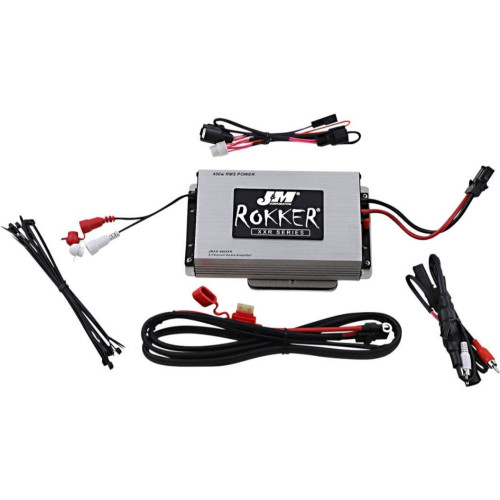PartzBiz HD: 4414368-J&M ROKKER 400W 2 Channel Amplifier Kit Harley Infotainment Road Glide 15-20