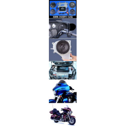 PartzBiz HD XXRK-350SP2-14SG - J&M ROKKER XXR EXTREME 350 Watt 2-Speaker Amplifier Kit 14-18 Harley Batwing FLH  | XXRK-350SP2-14SG
