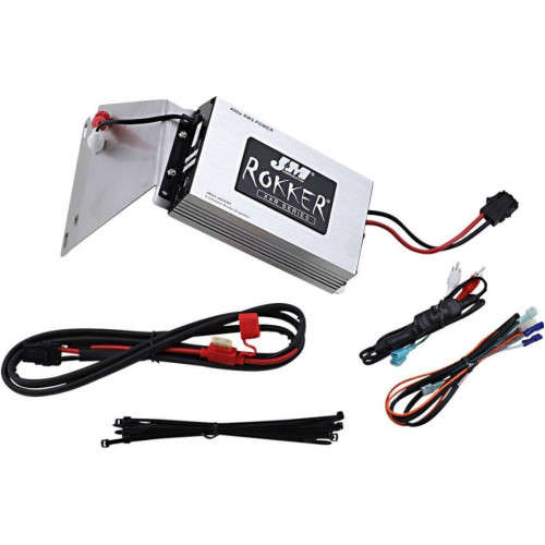 PartzBiz HD: 4414388-J&M ROKKER XXR 400W 2-Channel Amplifier Install Kit Harley Road Glide 06-13