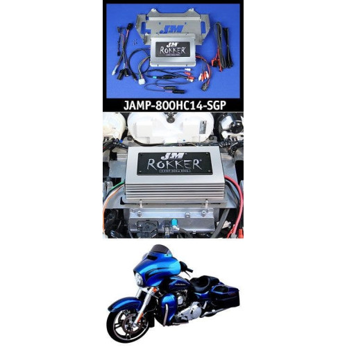 PartzBiz HD: 4414358-J&M ROKKER XXRP 700w 4-CH DSP Programmable Amp 14-20 Harley FLHX Rears / Lowers JAMP-800HC14-SGP 4405-0635 44050635 best for davidson sound system upgrade