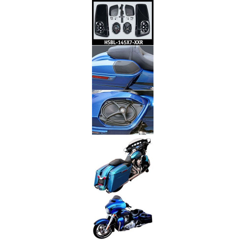 PartzBiz HD: 4414328-J&M Saddlebag-Lid Kit w/ Rokker ® XXR 5X7" Speakers Plug-n-play Wiring 14-18 Harley PartzBiz HD: 4414328-J&M Saddlebag-Lid Kit w/ Rokker ® XXR 5X7" Speakers Plug-n-play Wiring 14-18 Harley